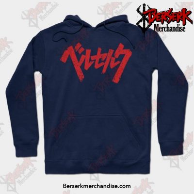Berserk Kanji Hoodie Navy Blue / S