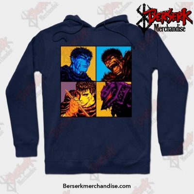 Berserk Pop Art Hoodie Navy Blue / S