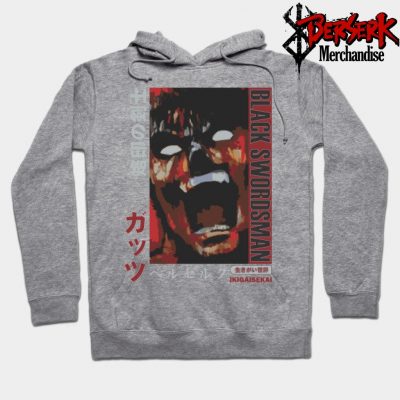 Black Swordsman Berserk Hoodie Gray / S