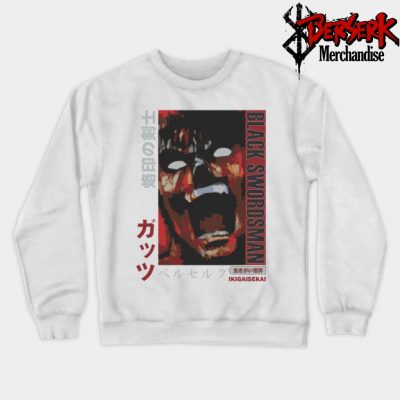 Black Swordsman Berserk Sweatshirt White / S