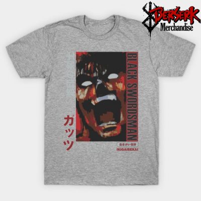 Black Swordsman Berserk T-Shirt Gray / S