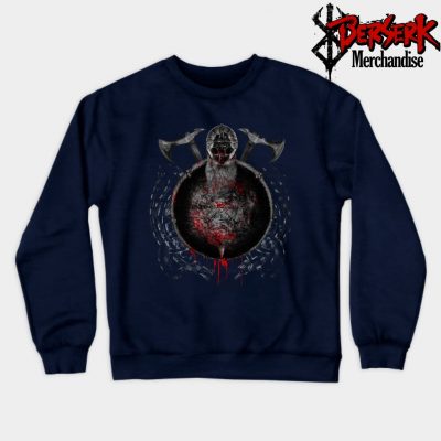 Viking Warrior Skull Berserker Sweatshirt Navy Blue / S