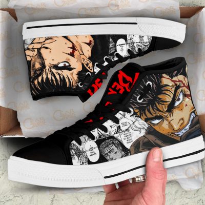 Guts High Top Shoes Berserk Custom Anime Sneakers Mix Manga