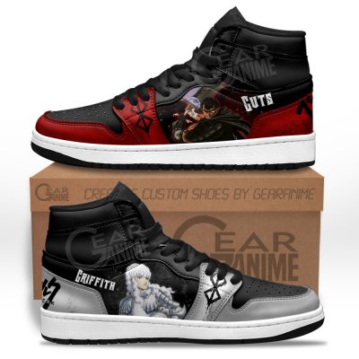 Griffith and Guts Sneakers Berserk Custom Anime Shoes For Fans