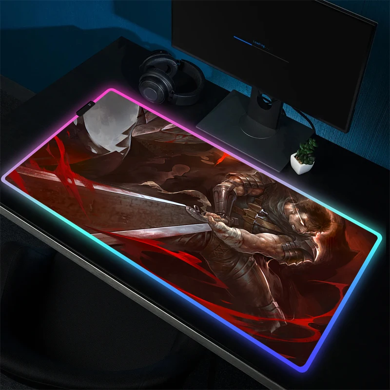 Large Gaming Mousepad Berserk Mouse Mat Game Rubber Mouse Pad Gamer Non Slip Computer Desk Mat 4 - Berserk Stuff