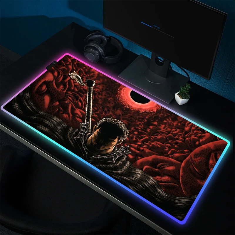 Large Gaming Mousepad Berserk Mouse Mat Game Rubber Mouse Pad Gamer Non Slip Computer Desk Mat 6 - Berserk Stuff