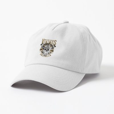 . Skull Wearing Viking Helmet With Quotes, Skull Wearing Viking Helmet, Born To Be Warrior Vikings Cap Official Cow Anime Merch